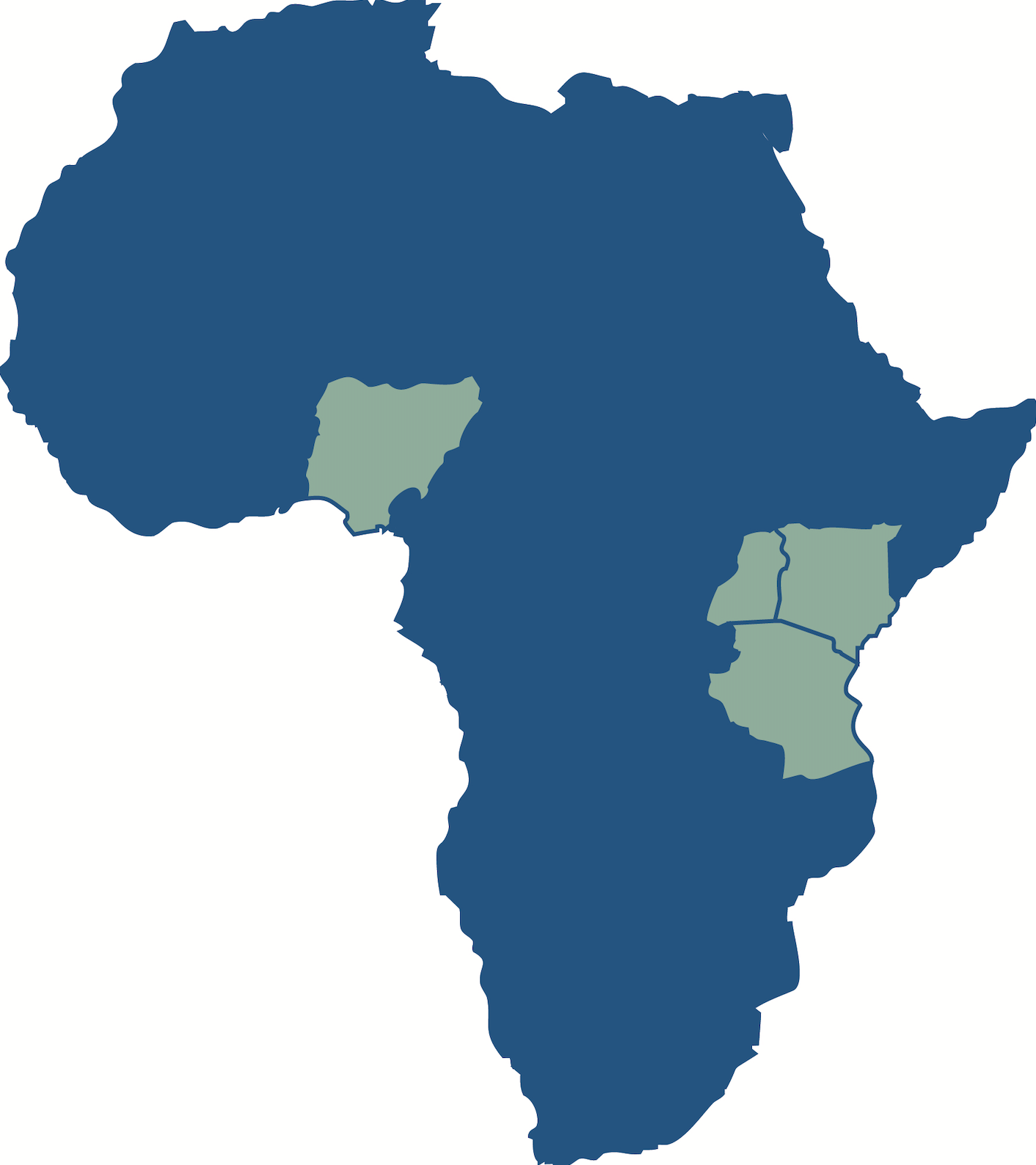 Map of PEPFAR Sites in Africa